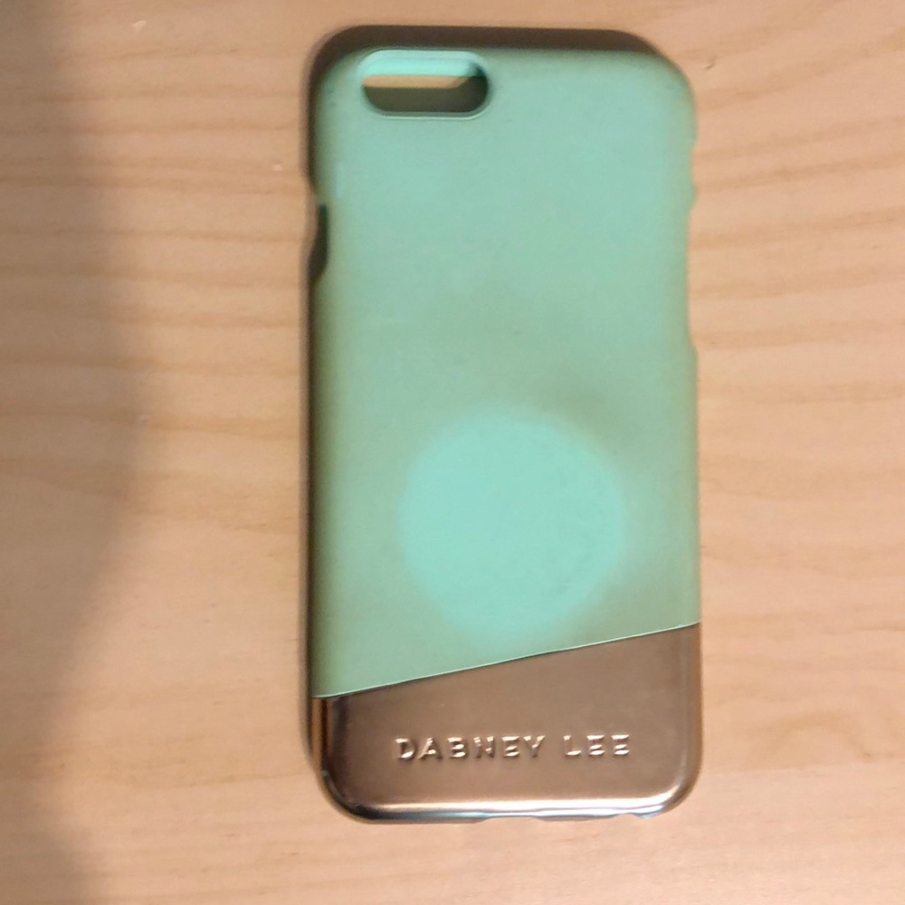 Teal and gold iphone 6 case